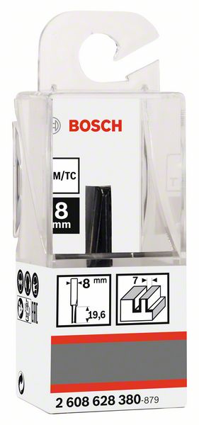 BOSCH Nutfräser Standard for Wood, 8 mm, D1 7 mm, L 20 mm, G 51 mm