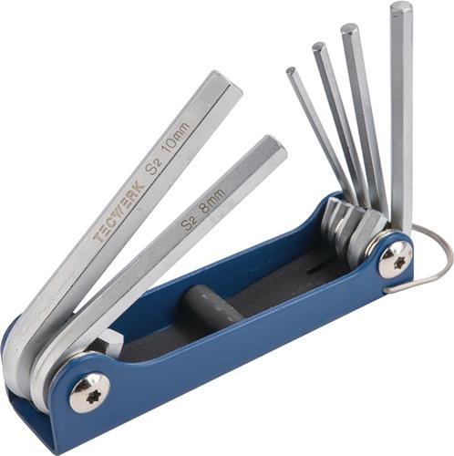TECWERK Schraubendrehersatz 6-tlg.Handklapphalter SW 3-10mm S2-Stahl TECWERK