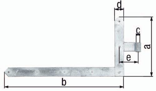 GAH Torwinkelband 600x1000x60x120mm STA TZN li.ob 8mm GAH