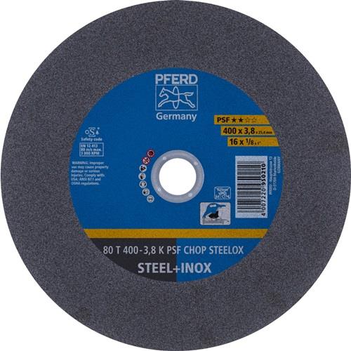 PFERD Trennscheibe PSF CHOP STEELOX D400x3,8mm ger.Stahl/INOX Bohr.25,4mm PFERD
