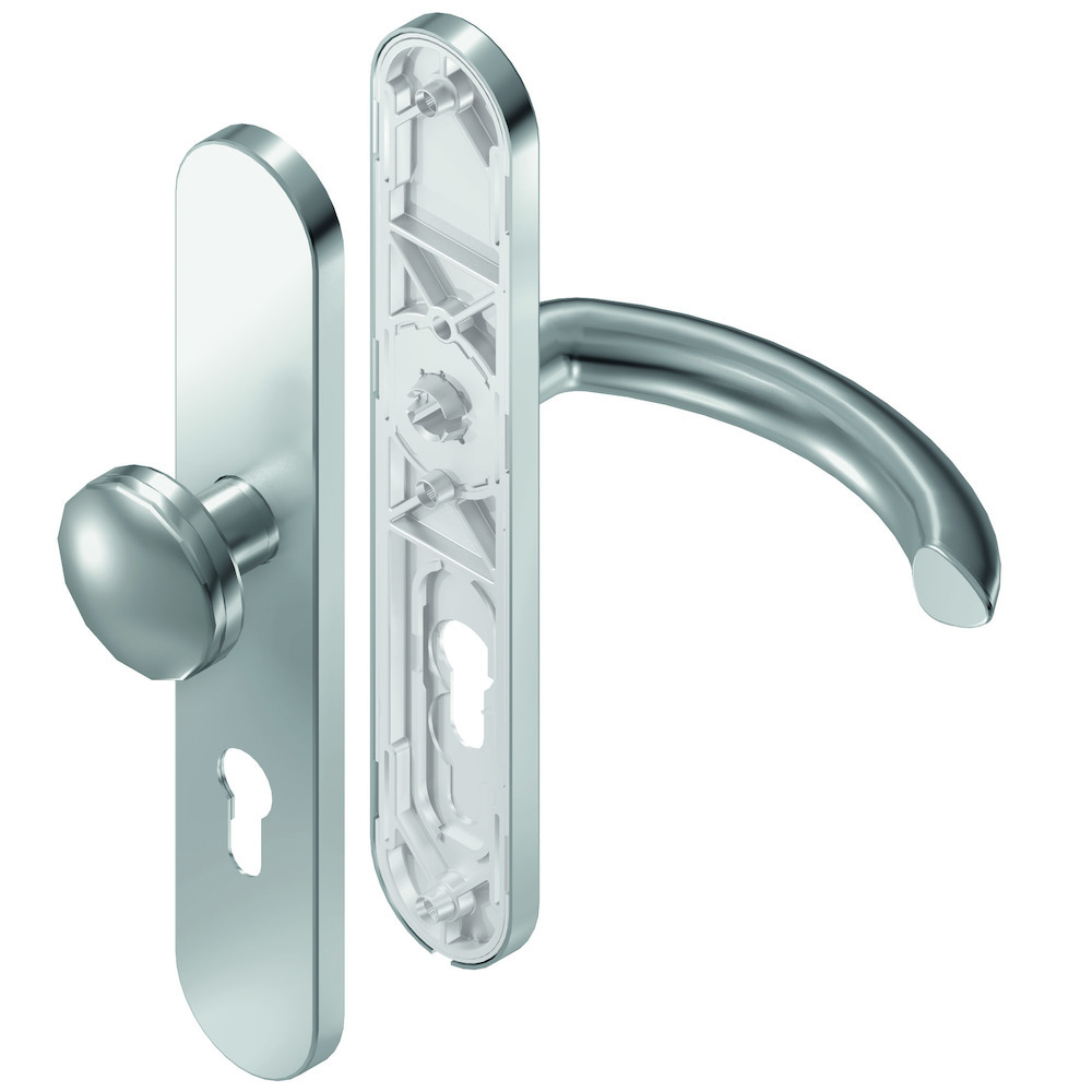 BKS Wechselgarnitur mit Langschild LEGATO B-70220, oval, Edelstahl matt