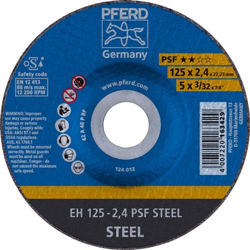 PFERD Trennscheibe PSF STEEL D125x2,4mm gekr.STA Bohr.22,23mm PFERD