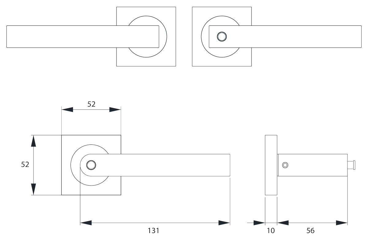 KARCHER DESIGN ER46Q BCR 71 - Seattle mit Privacy Funktion, DIN Rechts in Farbe Edelstahl matt, Edelstahl