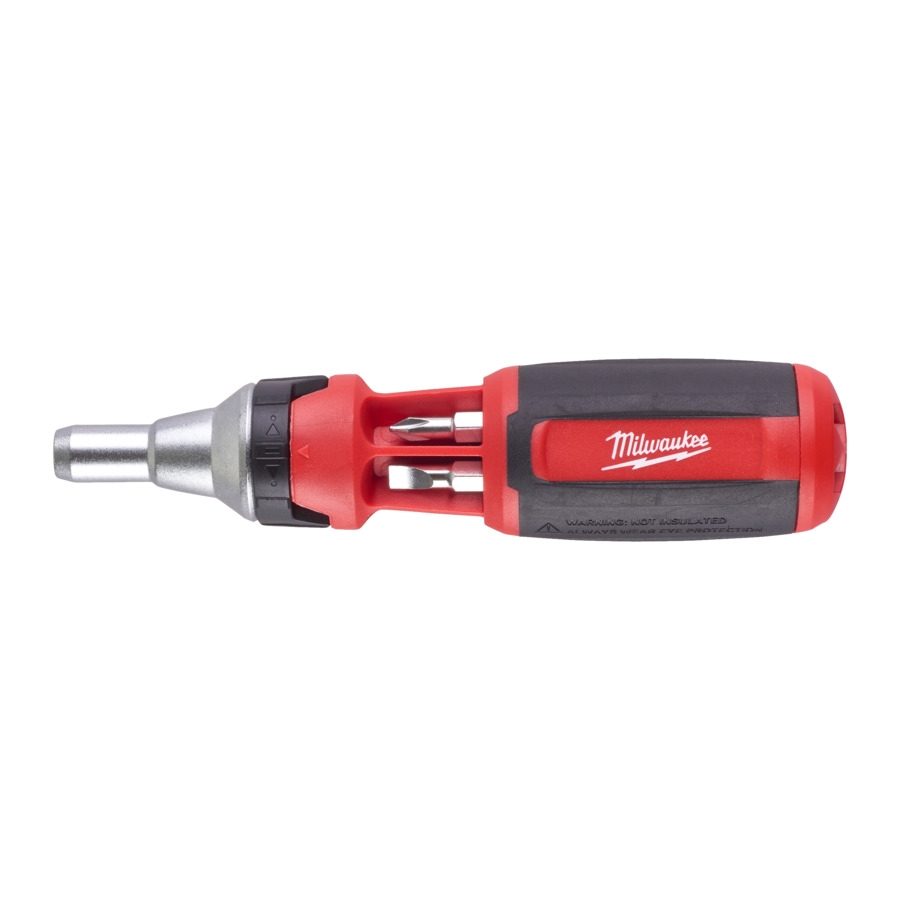 MILWAUKEE inkl. 7 Bits PH/PZ/TX/SL Schraubendreher mit Ratschenfunktion