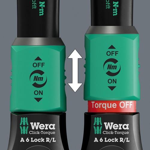 WERA Drehmomentschlüssel Click-Torque Lock A 6 R/L 1/4 Zoll 2,5-25 Nm WERA