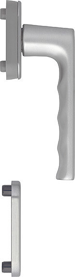 HOPPE® Fenstertürgriff-Halbgarnitur Hamburg 0700/U26/49PNS, innen, Aluminium, 11750224