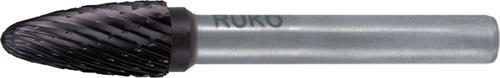 RUKO Frässtift RBF D.16mm Kopf-L.25mm Schaft-D.6mm HM TiCN Verz.KVZ 4 RUKO