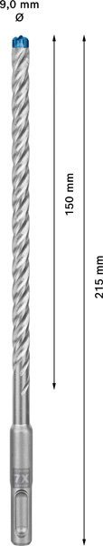 BOSCH EXPERT SDS plus-7X Hammerbohrer, 9 x 150 x 215 mm. Für Bohrhämmer