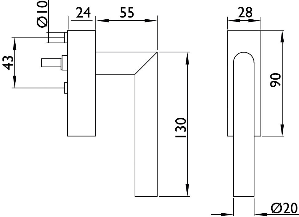 HERMAT Fenstergriff abschließbar BASIC 02 1802/DKSI, Messing