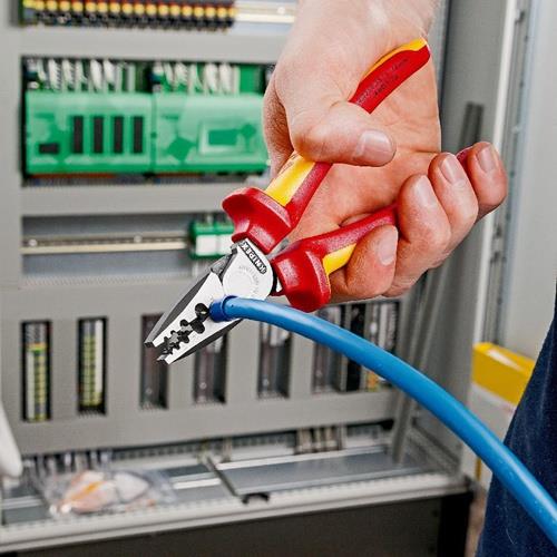 KNIPEX Aderendhülsenzange Gesamt-L.180mm 0,25-16,0(AWG 23-5)mm² pol.Mehrkomp-Hüllen VDE KNIPEX Aderendhülsenzange Gesamt-L.180mm 0,25-16,0(AWG 23-5)mm² pol.Mehrkomp-Hüllen VDE