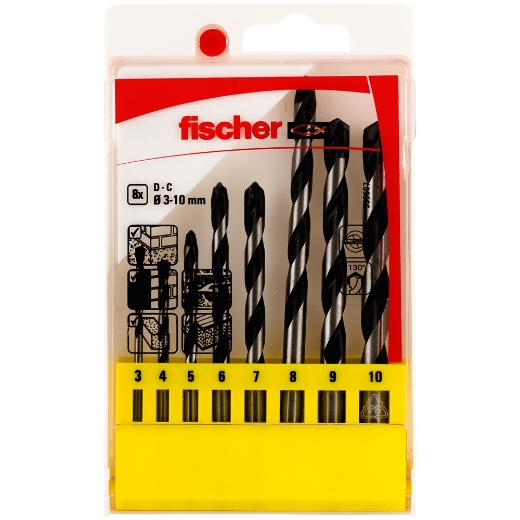 FISCHER Betonbohrer D-C Set 3-10mm P (8)