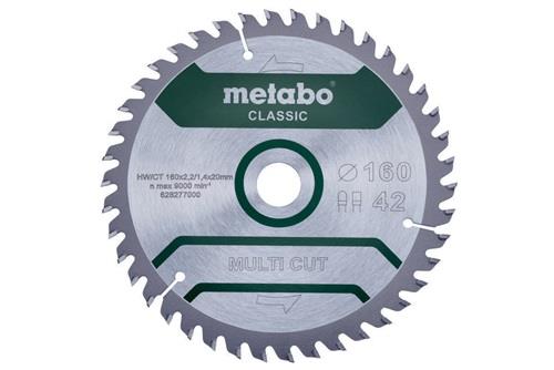METABO Kreissägeblatt multi cut classic D160x2,2/1,4xBohrung20mm Z.42 FZ/TZ 5Grad