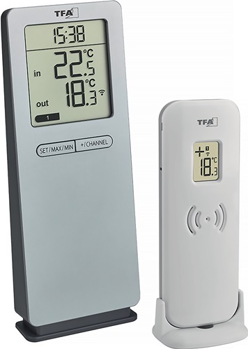 TFA Funkthermometer LOGOneo in.b.+50GradC/auß.-40GradC b.+60GradC H155xB64xT46mm Ku.