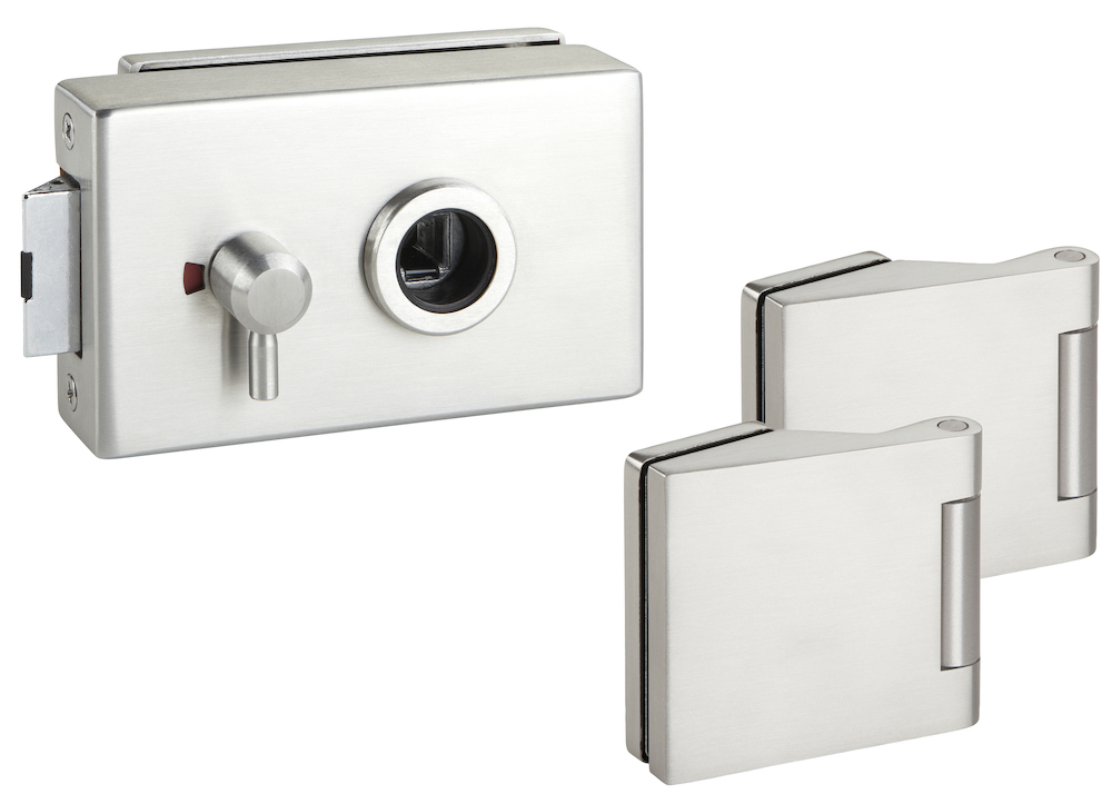 HERMAT Ganzglastürschloss-Set ARCO 6096/6325/SLS, Aluminium