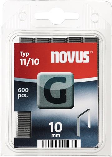 NOVUS Flachdrahtklammer G Typ 11 B10,6xL10mm Draht-B.1,25mm 600St./Pack.NOVUS
