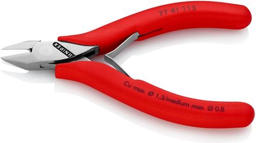 KNIPEX Elektronik-Seitenschneider L.115mm Form 2 Facette nein Ku.-Überzug KNIPEX Elektronik-Seitenschneider L.115mm Form 2 Facette nein Ku.-Überzug