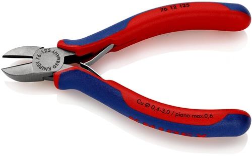 KNIPEX Seitenschneider L.125mm Form 1 Facette ja Kopf pol.Mehrkomp.-Hüllen KNIPEX