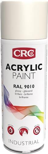 CRC Farbschutzlackspray ACRYLIC PAINT reinweiss glänzend RAL9010 400ml Spraydose CRC
