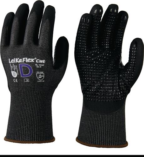 LEIPOLD Schnittschutzhandschuhe LeiKaFlex® CUT RL 1645 Gr.10 grau/schwarz EN 388 PSA II
