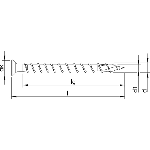 HECO TOPIX-plus, kleiner Senkkopf, Pozi-Drive, Variables Vollgewinde, verzinkt blau, A3K