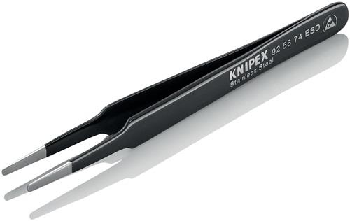 KNIPEX Präzisionspinzette L.120mm ger.rd.Spitzen-B.2mm rostfr.antimagn.elektr.ableitend
