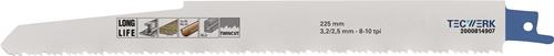 TECWERK Säbelsägeblatt L.225mm B.22mm TPI 8/10 3,2/2,5mm 3 St./Karte TW