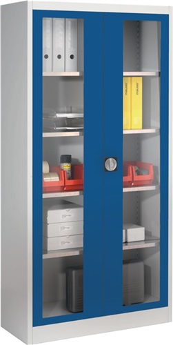 Flügeltürenschrank mit Sichtfenster