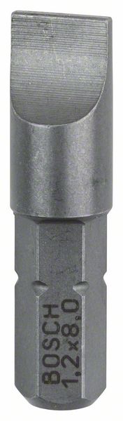 BOSCH Schrauberbit Extra-Hart S 1,2 x 8,0, 25 mm, 3er-Pack