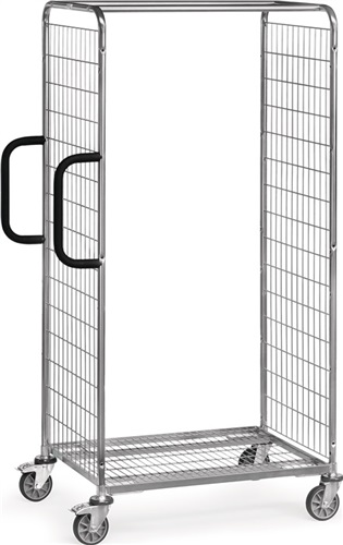 FETRA Kommissionierwagen L1091xB690xH1825mm 2 Seitenwände u.1 BD TPE Bereifung