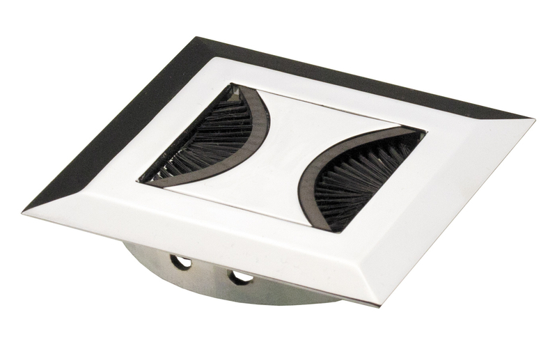 Veyhl Kabeldurchlass D: 80mm Aluminiumlook, Butterfly Zamak, B/H 80/13, quadratisch