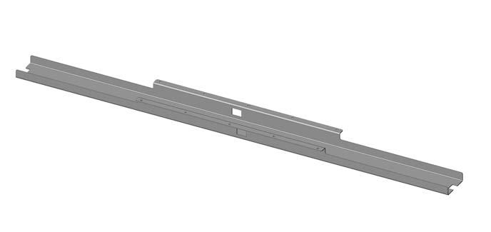 SWEDSTYLE Mittelteil der Traverse für Gestellbreiten 1740mm-2150mm, RAL 9006 weißaluminium