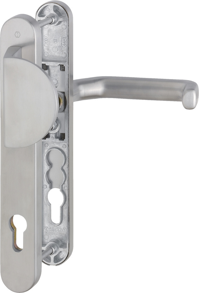 HOPPE® Schutz-Wechselgarnitur mit Schmalschild Liverpool E554/3358/3357N/1313G, Edelstahl