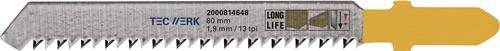 Stichsägeblatt Gesamt-L.80mm Zahnt.1,9mm S.1,27mm BIM 5 St./Karte TECWERK