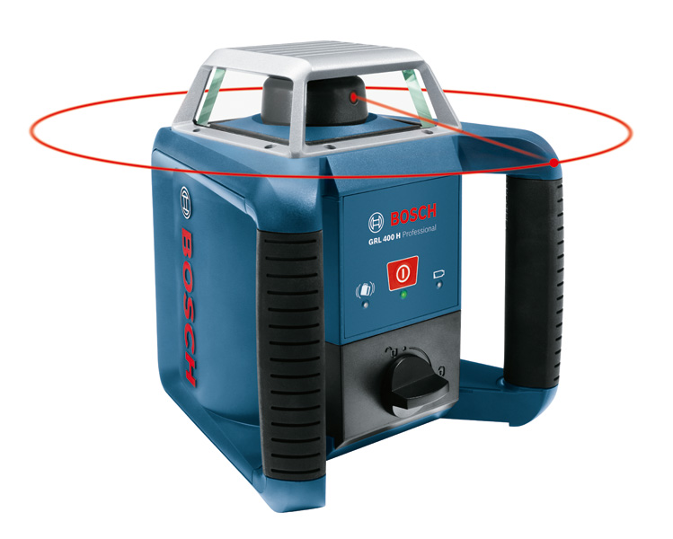 BOSCH Rotationslaser GRL 400 H, mit LR 1, Baustativ BT 170 HD und Messstab GR 240