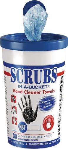 SCRUBS Handreinigungstuch Scrubs hohe Reinigungskraft 30 St.Eimer SCRUBS