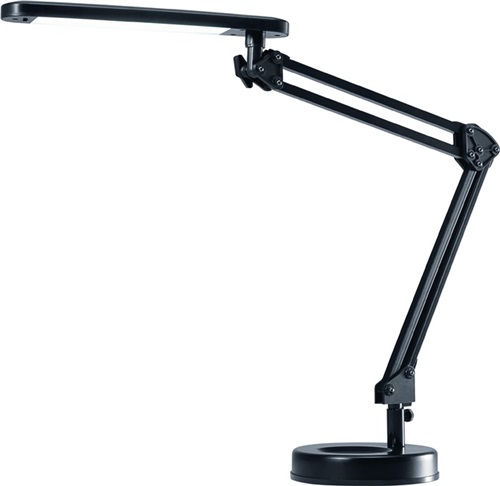 Nordwest Schreibtischleuchte Alu.schwarz H.max.600mm Standfuß m.LED HANSA