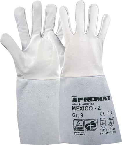 PROMAT Schweißerhandschuhe Mexico Z Gr.10 grau Ziegennappa-/Spaltleder 10 PA