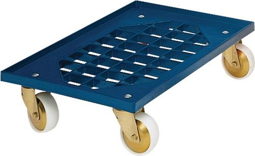 Nordwest Kistenroller Trgf.250kg Polymer-Bereifung L605xB405mm ABS-Ku.blau