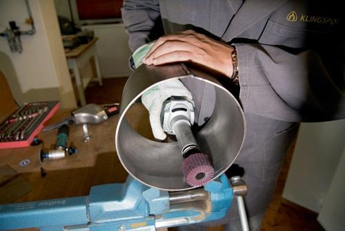 KLINGSPOR Fächerschleifer NCS 600 Ø60xH30mm K.150 Korund Schaft-D.6mm KLINGSPOR