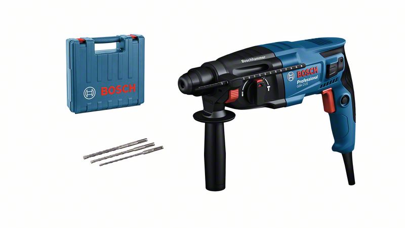 BOSCH Bohrhammer mit SDS plus GBH 2-21 mit 1x Bohrer SDS plus 6/8/10 mm