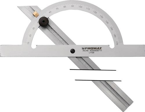 PROMAT Winkelmesser Gradbogen-D.100mm Schienen-L.150mm PROMAT