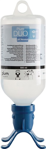 PLUM Augenspülflasche DUO pH Neutral 0,5l DIN EN15154-4 PLUM