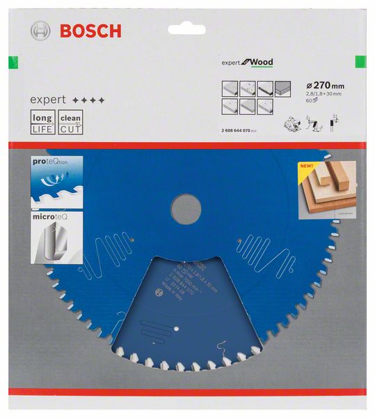 BOSCH Kreissägeblatt Expert for Wood, 270 x 30 x 2,8 mm, 60