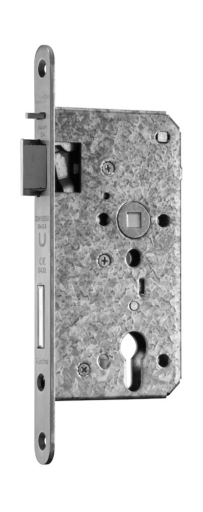 BMH Sicherheitstür-Einsteckschloss 790, 8/72 mm, rund, Edelstahl
