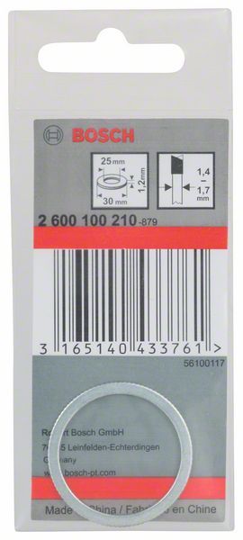 BOSCH Reduzierring für Kreissägeblätter, 30 x 25 x 1,2 mm BOSCH Reduzierring für Kreissägeblätter, 30 x 25 x 1,2 mm
