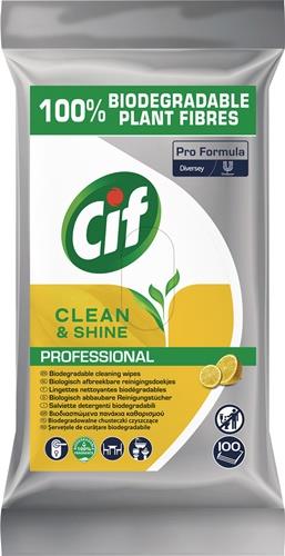 CIF Reinigungstuch Clean & Shine PROFESSIONAL Einwegprodukt 4 Pk.á 100 Tü.weiß CIF