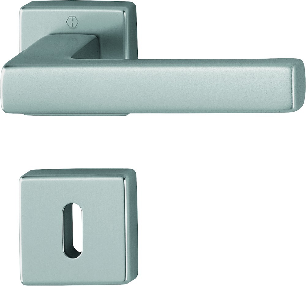 HOPPE® Drückergarnitur mit Rosetten Toulon 1737/843KV/843KVS, Aluminium