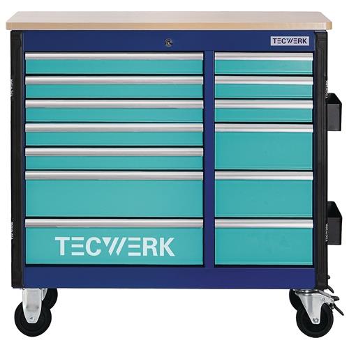 TECWERK Rollwerkbank PLUS 2.0 S Außen-B1150xT500xH1015mm Schubl.13 30kg 500kg TECWERK