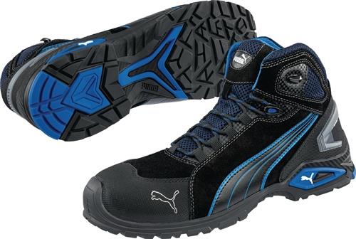 PUMA Sicherheitsstiefel Rio Black Mid Gr.42 schwarz/blau S3L FO SR 20345:2022 PUMA Sicherheitsstiefel Rio Black Mid Gr.42 schwarz/blau S3L FO SR 20345:2022