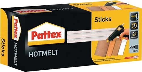 PATTEX Heißklebepatronen Hot Sticks L.200mm Klebepatronen-D.11,3mm 1000g 10 St.PATTEX